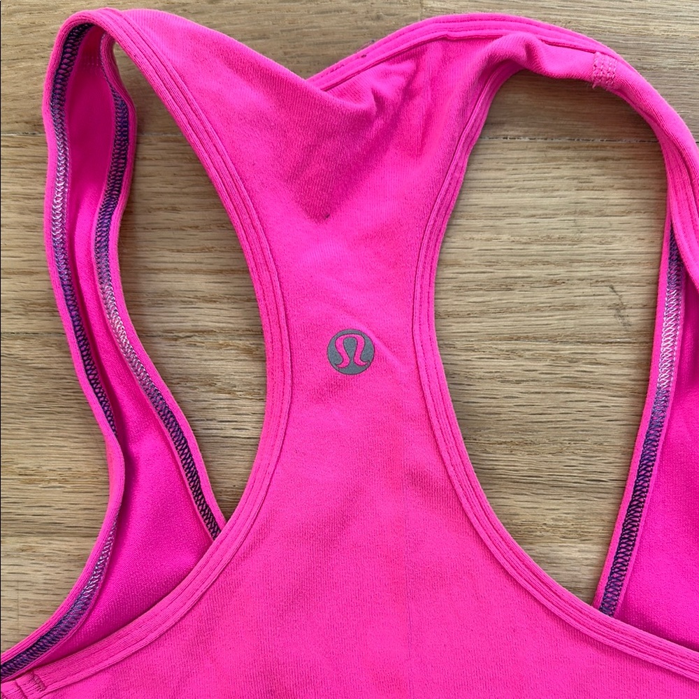 Women's Pink Racerback Tank Top - Picture 2 of 2